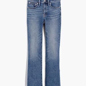 Madewell Cali Demi Boot Jeans Raw Hem Medium Wash Size 25 Petite
